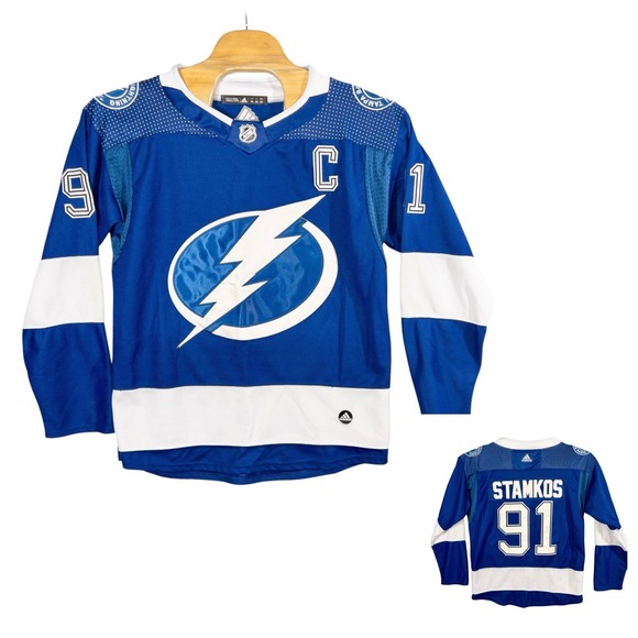 adidas Other - Adidas Tampa Bay Lightning Steven Stamkos Hockey Jersey Mens Size 50 Fight Strap